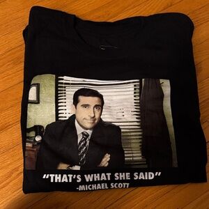 Black Graphic Tee with Quote